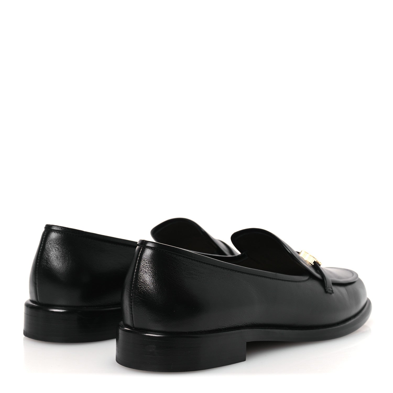 Chanel Shiny Calfskin CC Moccasins 41 Black