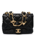 Chanel Lambskin Quilted Small Funky Town Flap Black