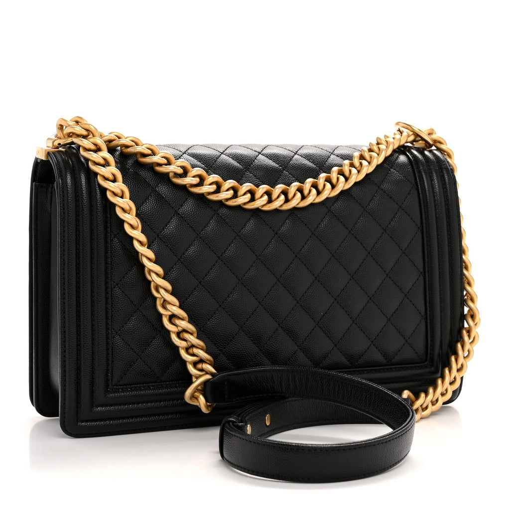 Chanel Caviar Quilted New Medium Boy Flap Black