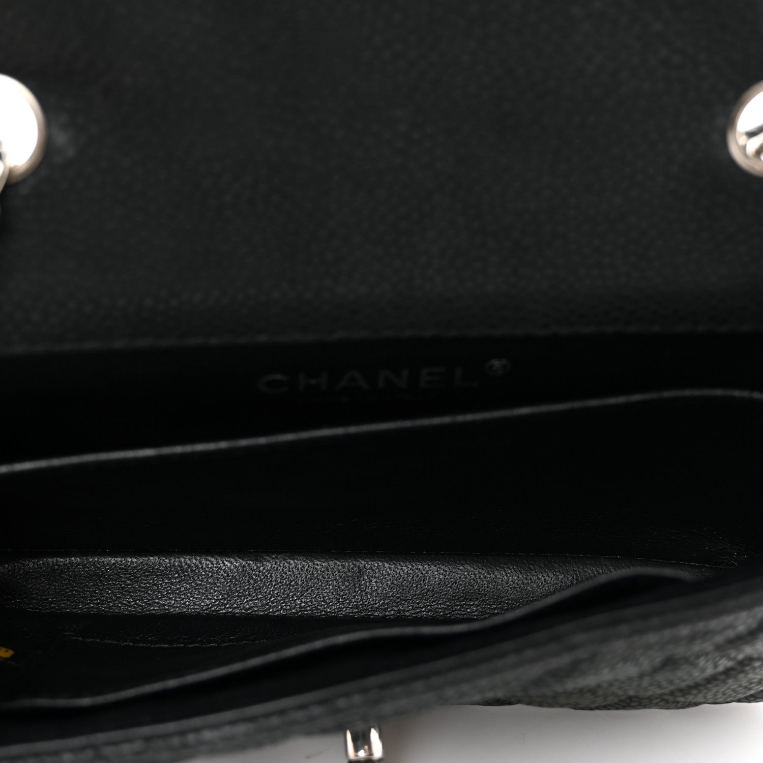 Chanel Iridescent Caviar Quilted Extra Mini Flap Black