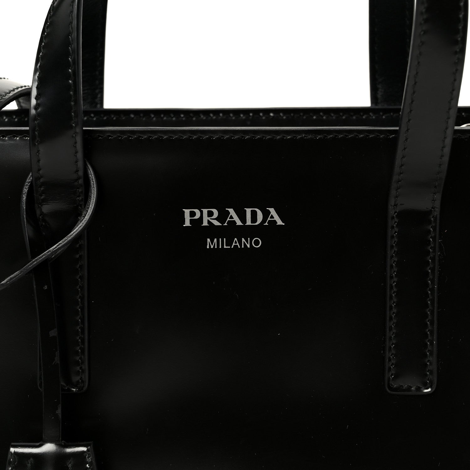 Prada Spazzolato Mini Re-Edition 1995 Double Handle Handbag Black