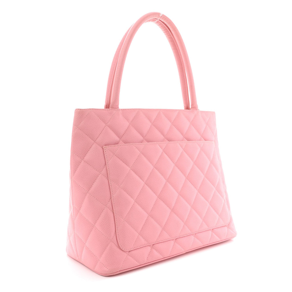 Chanel Caviar Medallion CC Tote Light Pink