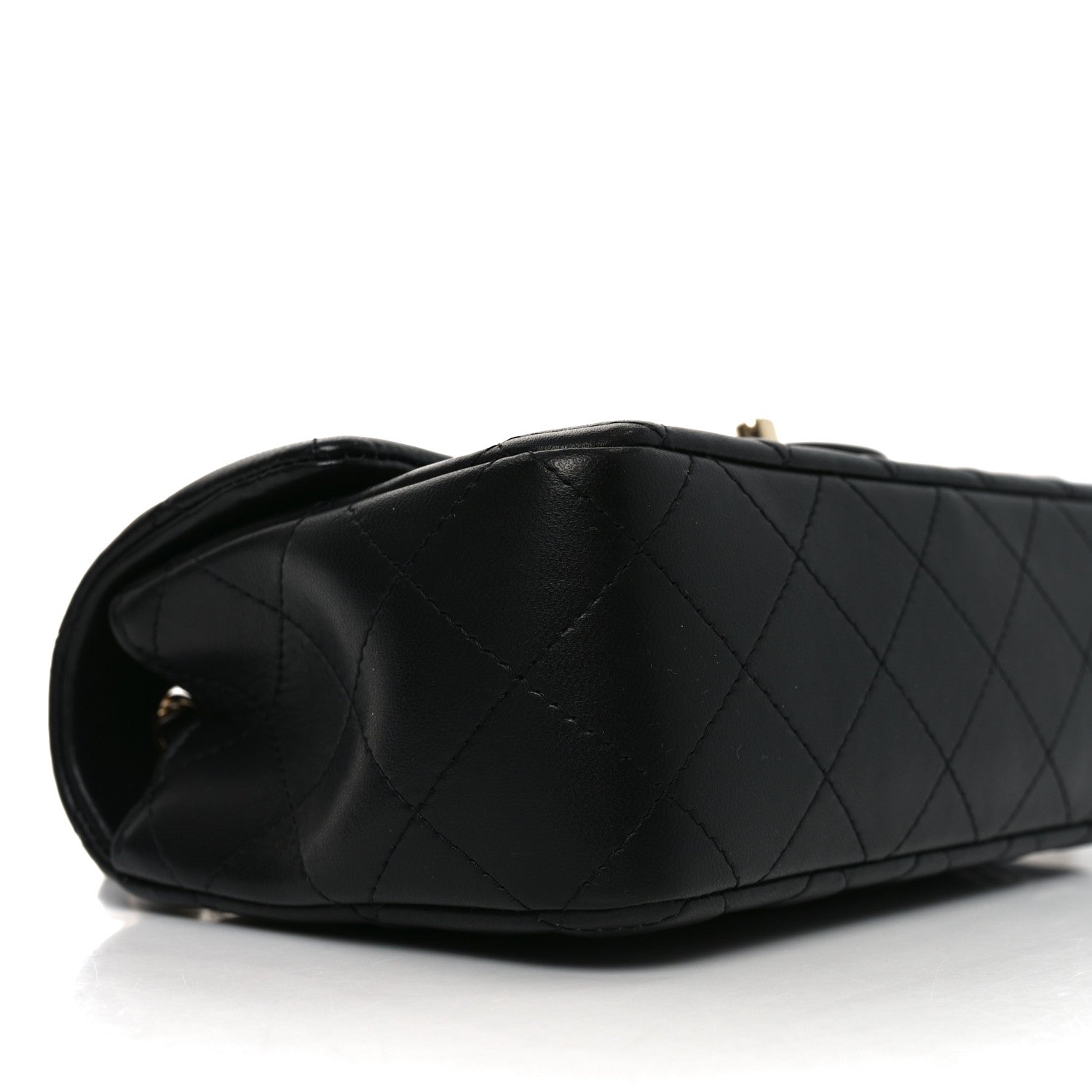 Chanel Lambskin Quilted Mini Rectangular Flap Black