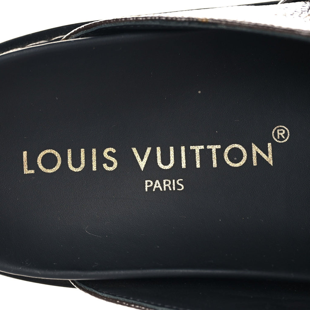 Louis Vuitton Patent Monogram Womens Cosy Flat Comfort Clog Mules 39 Brown