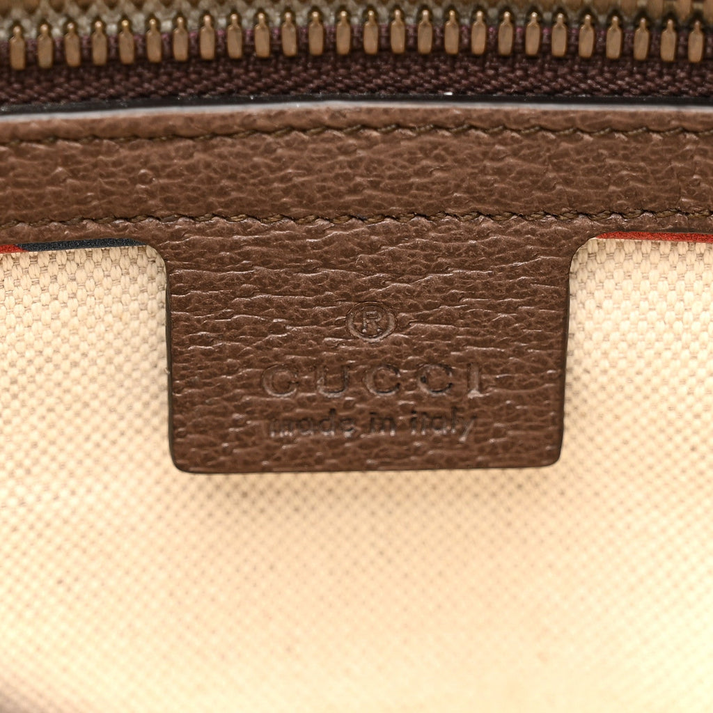 Gucci Soft GG Supreme Monogram Courrier Web Medium Flat Messenger Bag Beige New Acero Multicolor