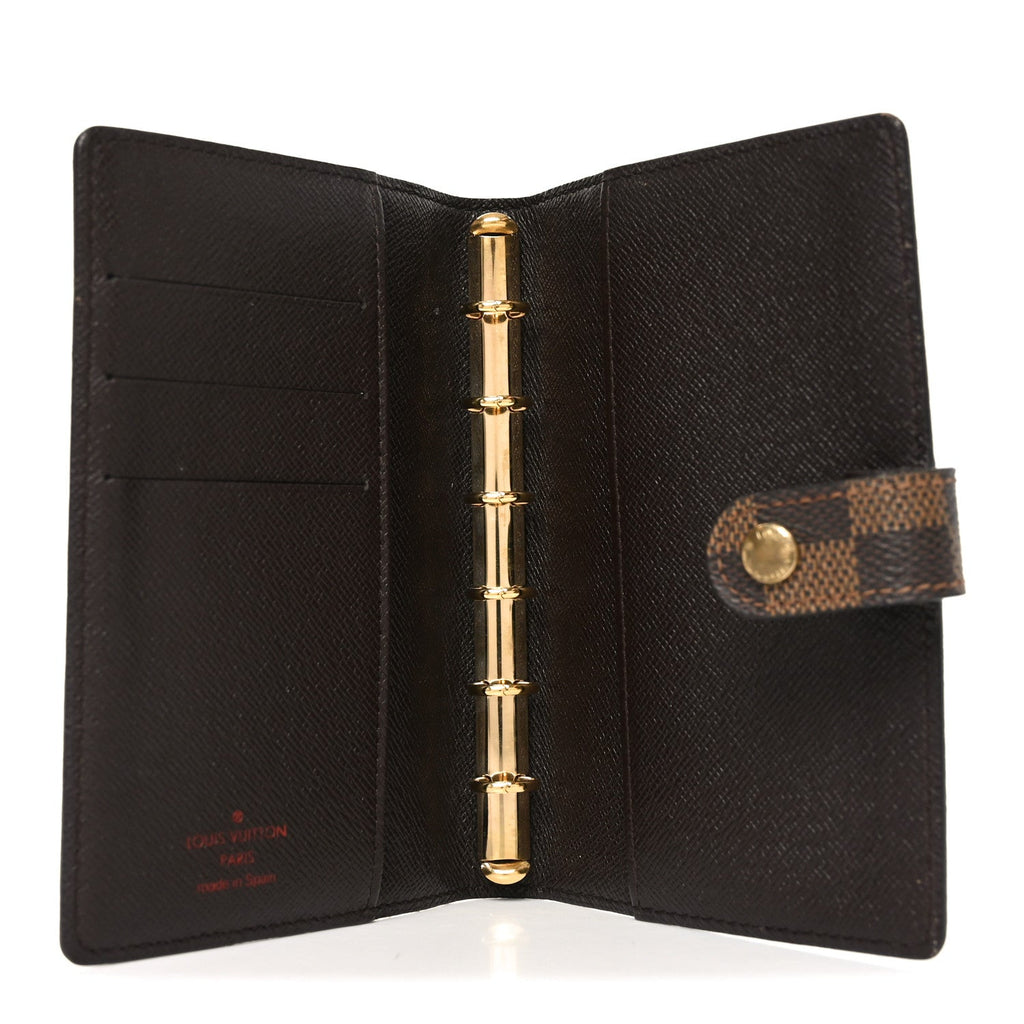 Louis Vuitton Damier Ebene Small Ring Agenda Cover