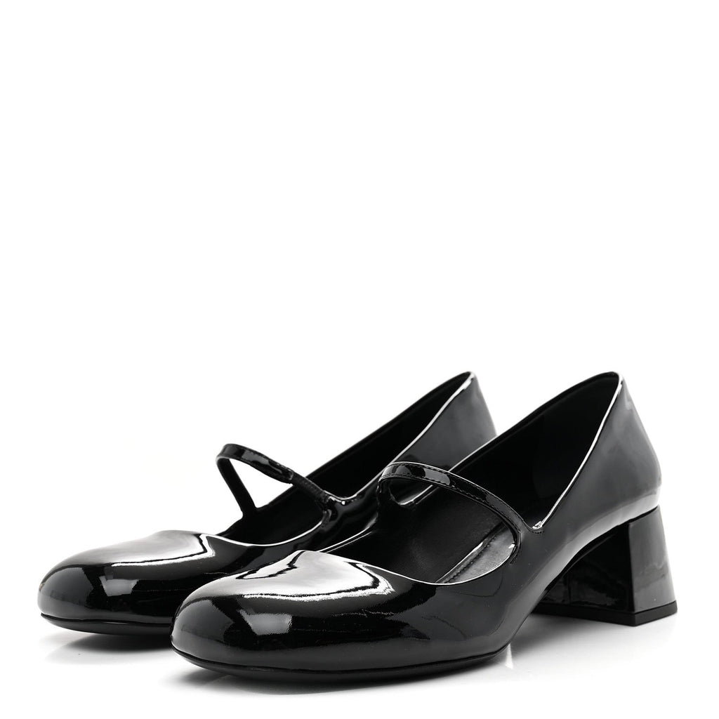 Prada Patent Mary Jane 45mm Pumps 38.5 Black