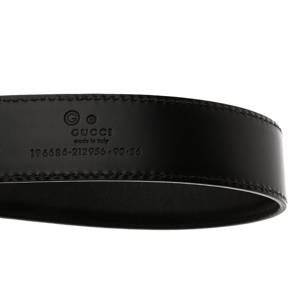 Gucci Calfskin Square Buckle Horsebit Belt 90 36 Brown Multicolor