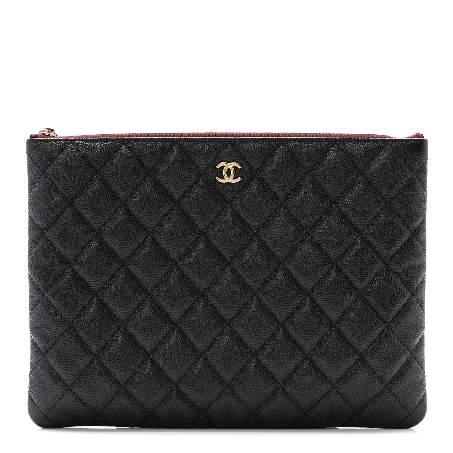 Caviar Quilted Medium Cosmetic Case Black
