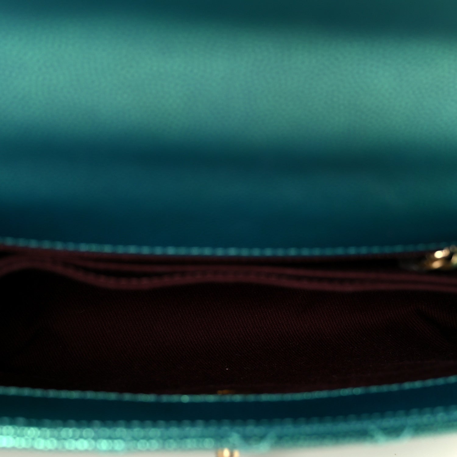 Chanel Metallic Caviar Quilted Mini Coco Handle Flap Blue