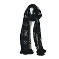 Louis Vuitton Wool Silk Logomania Shine Scarf Black