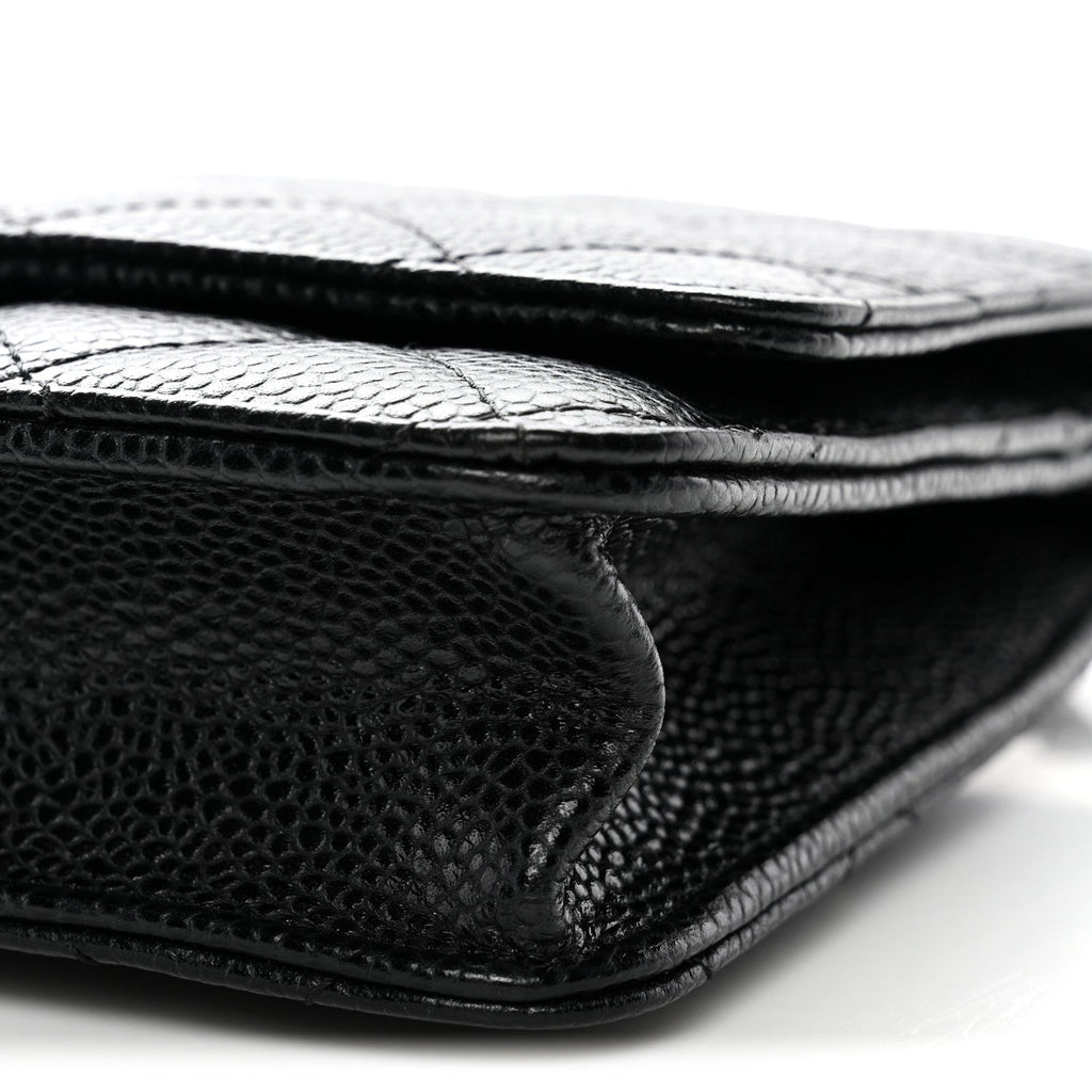 Chanel Caviar Quilted Wallet on Chain WOC Black