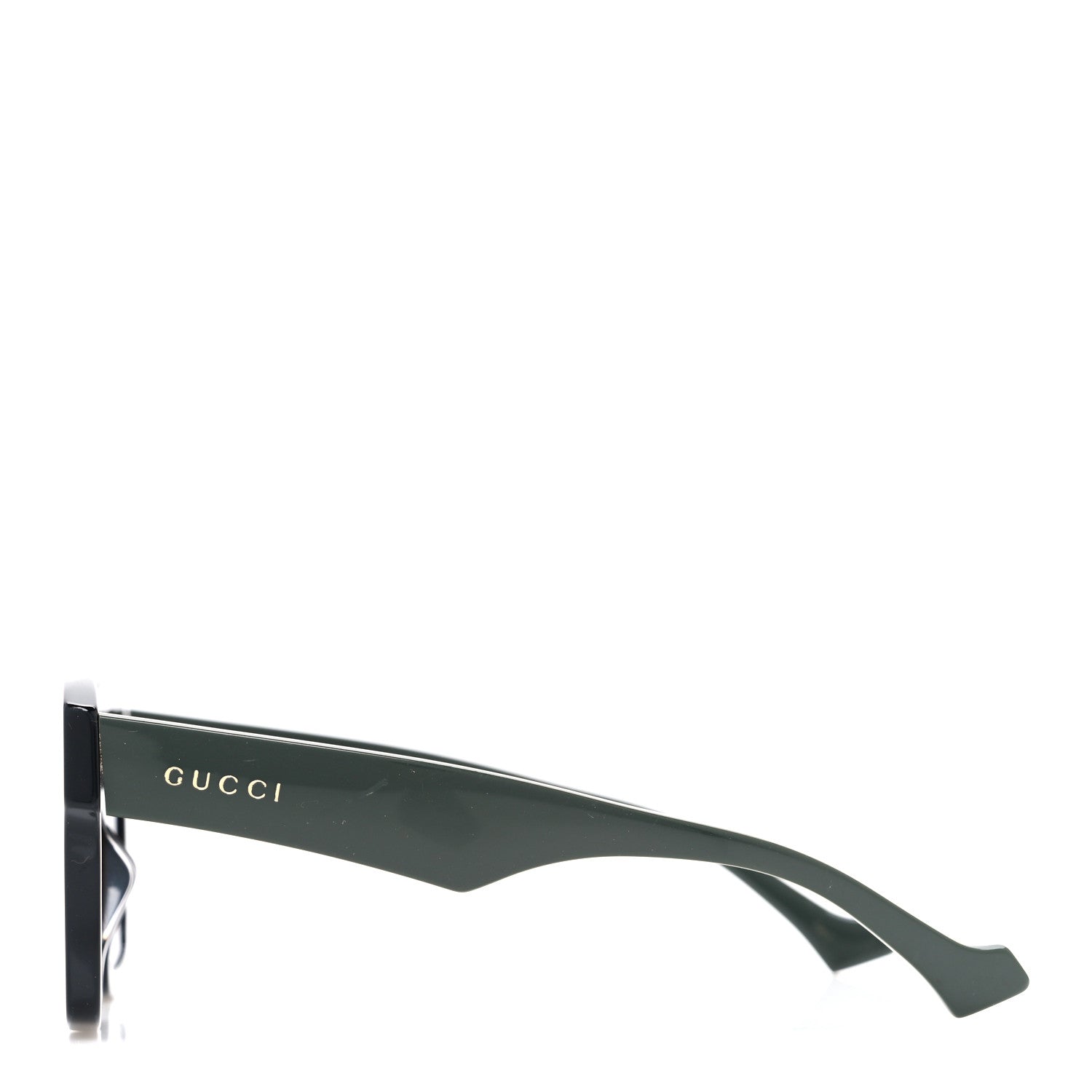 Gucci Acetate Rectangle Sunglasses GG0962S Black Khaki
