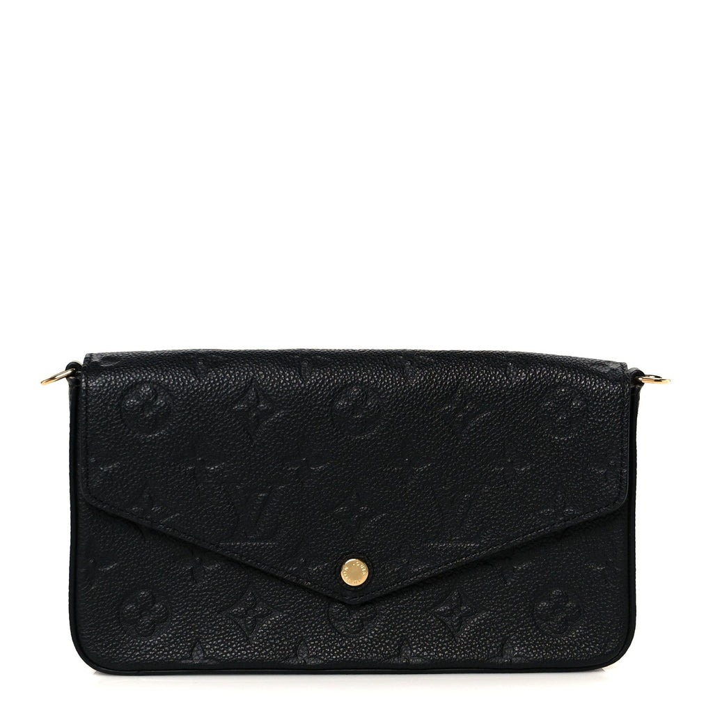 Louis Vuitton Empreinte Pochette Felicie Chain Wallet Black