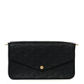 Louis Vuitton Empreinte Pochette Felicie Chain Wallet Black