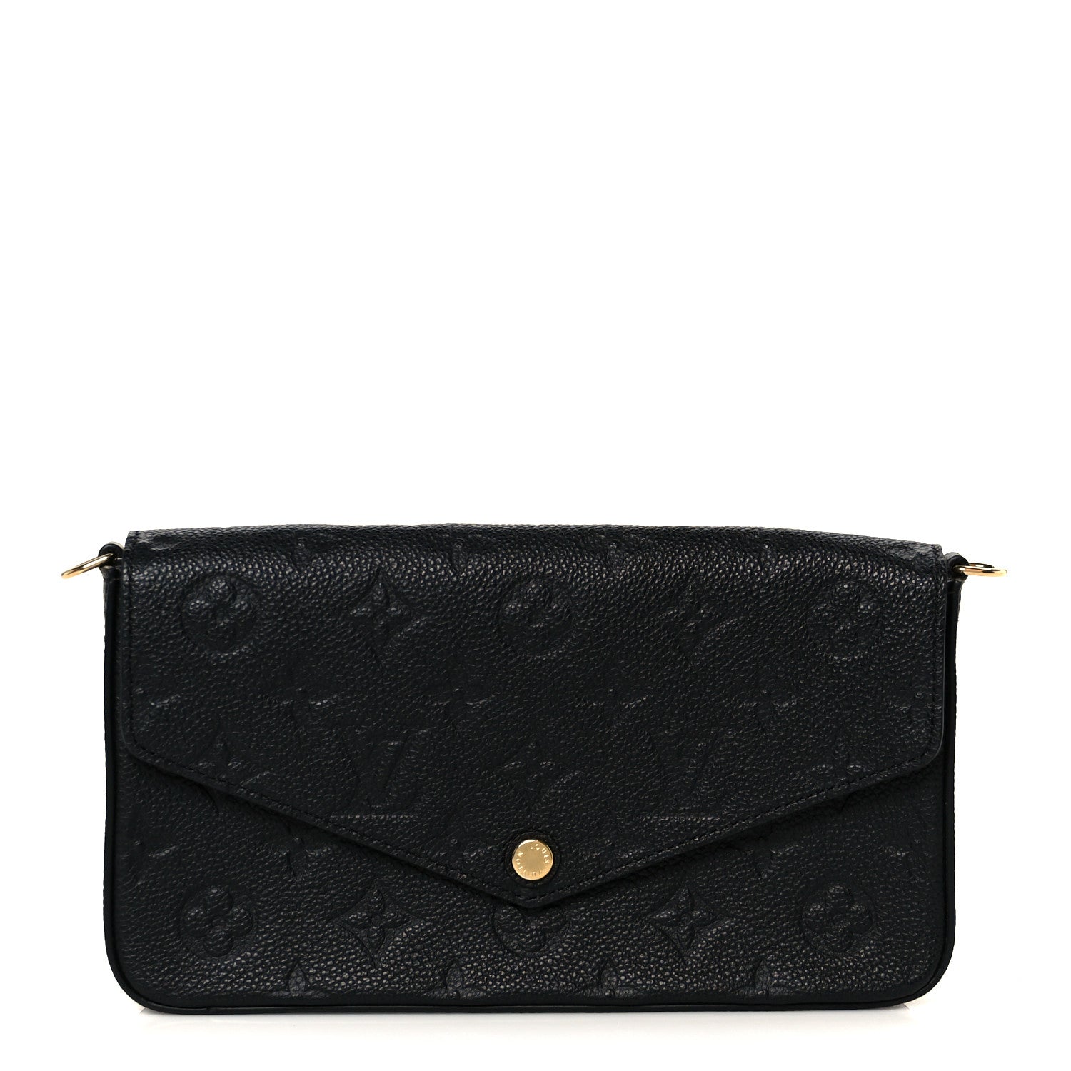 Louis Vuitton Empreinte Pochette Felicie Chain Wallet Black