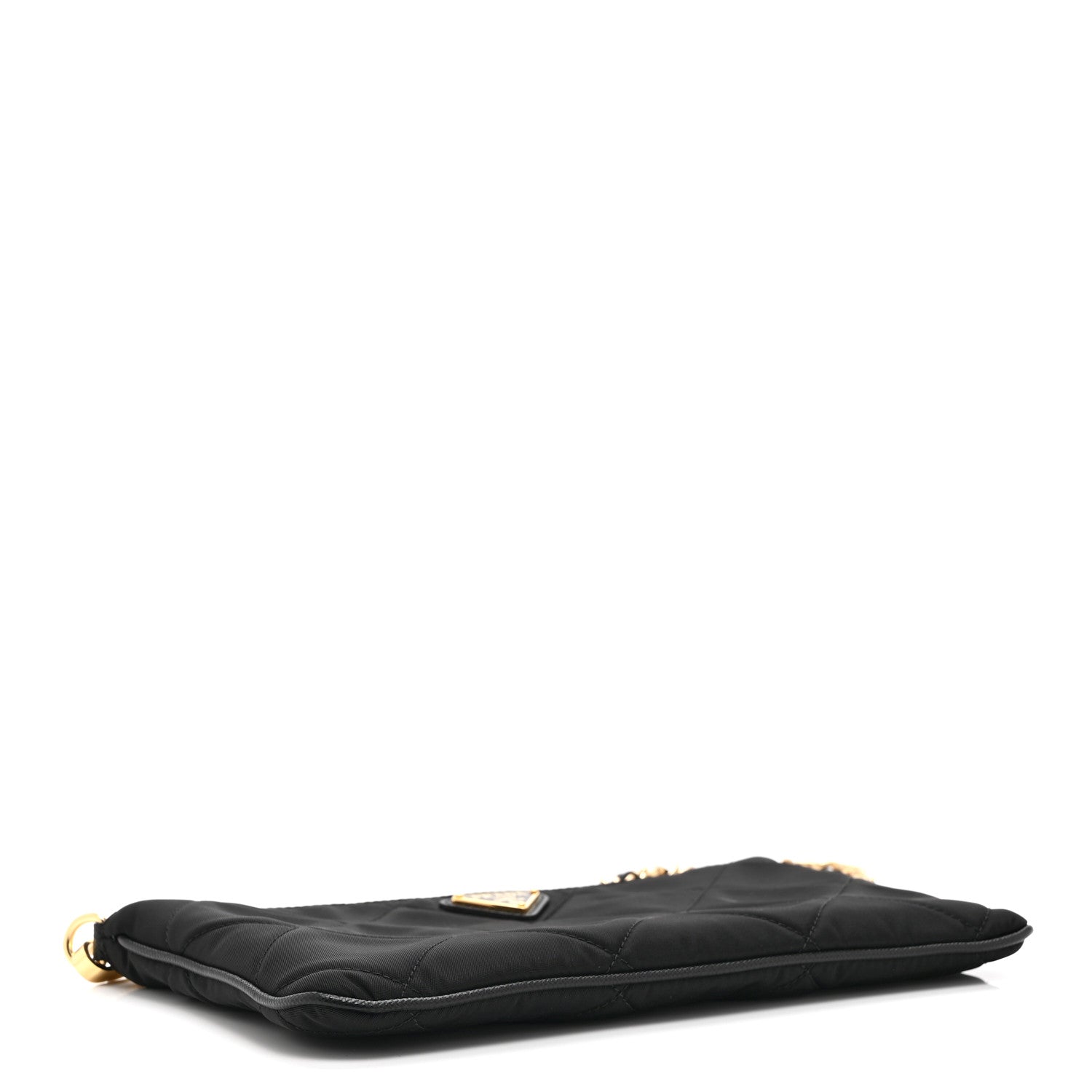 Prada Re-Nylon Tessuto Impuntu Quilted Re-Edition 1995 Chaine Pouch Black