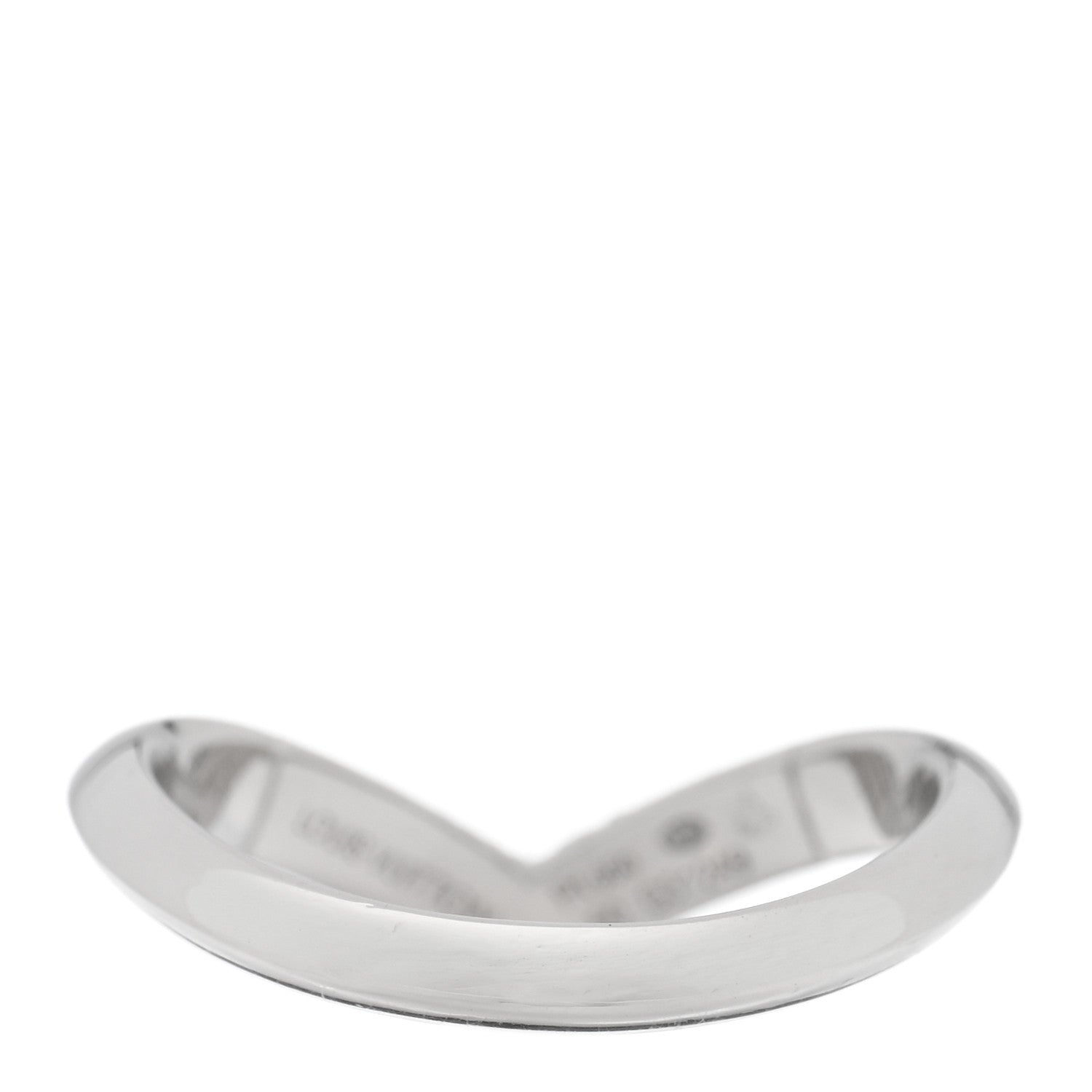 Louis Vuitton Platiunm Diamond V Pave Ring 50 5.5