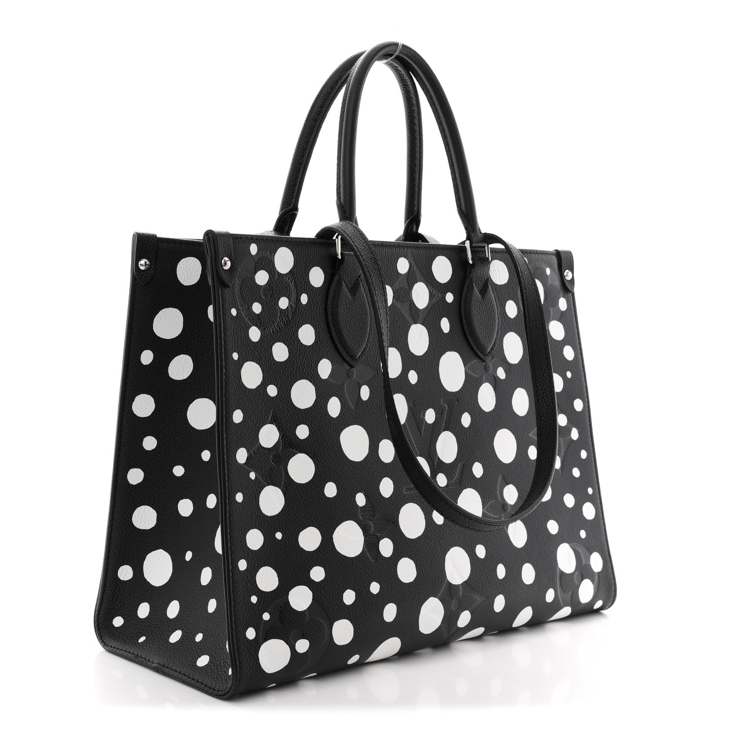 Louis Vuitton Monogram Kusama Dots Onthego MM Black White