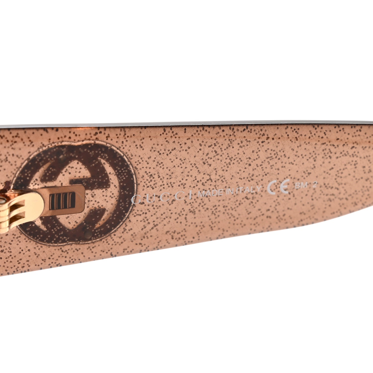 Gucci Glitter Acetate Square Frame Sunglasses GG3814S Brown