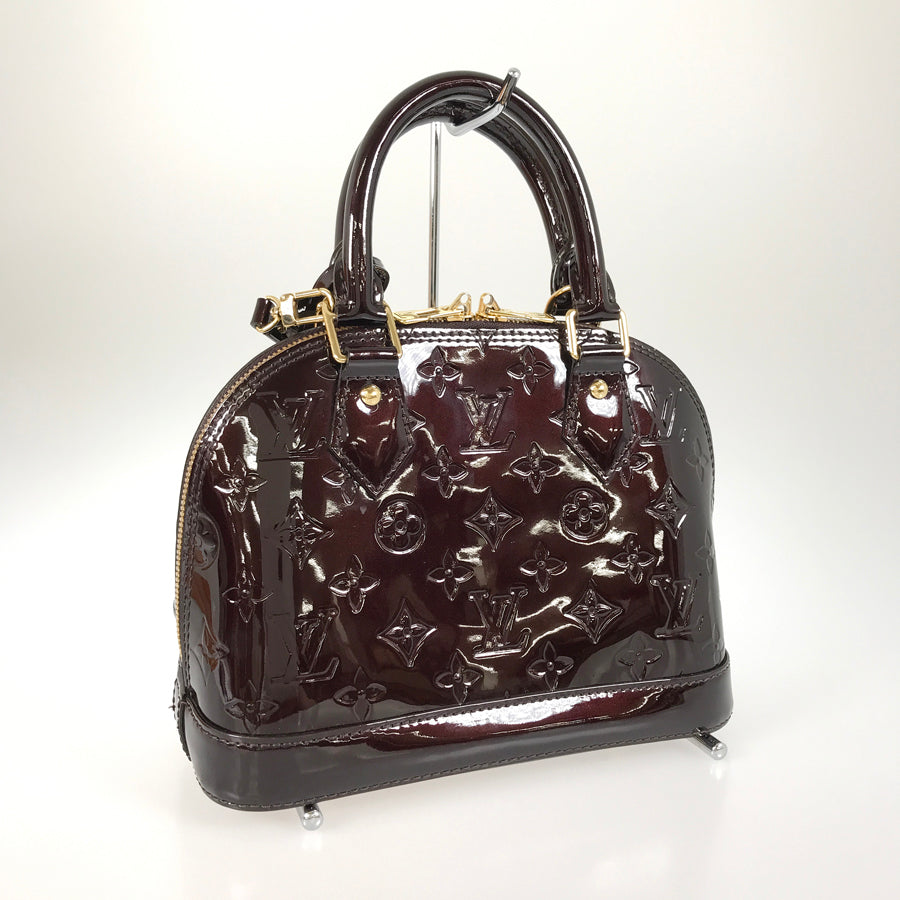 LOUIS VUITTON Monogram Vernis Alma BB M91678 Hand bag