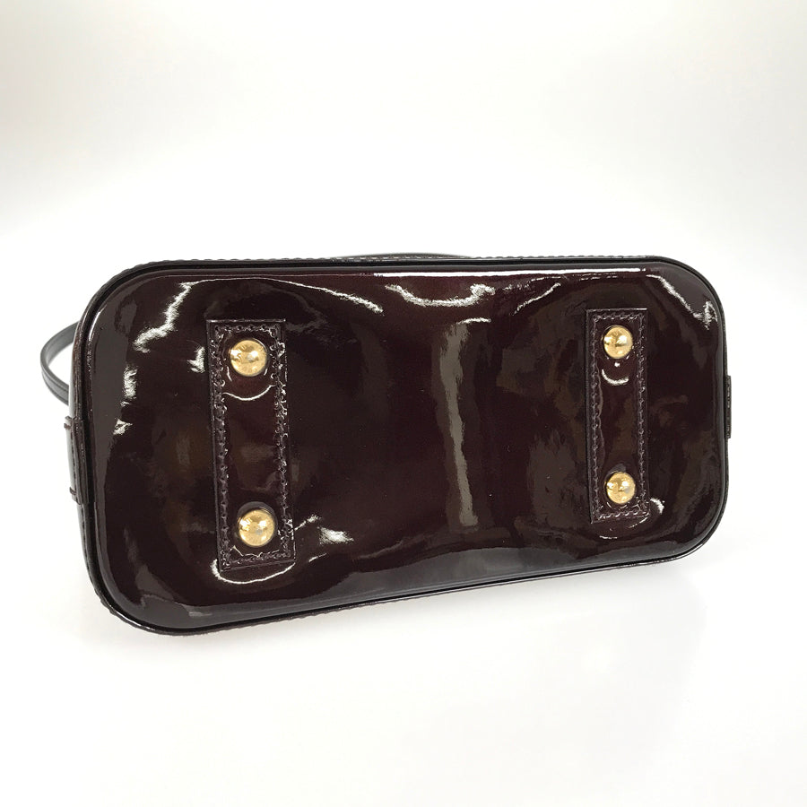 LOUIS VUITTON Monogram Vernis Alma BB M91678 Hand bag