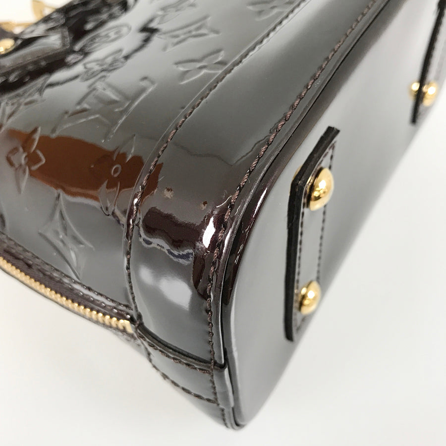 LOUIS VUITTON Monogram Vernis Alma BB M91678 Hand bag