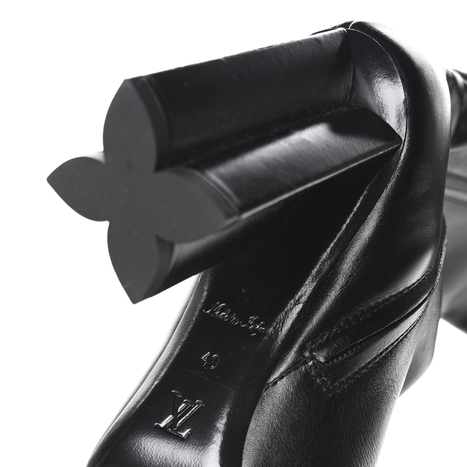Louis Vuitton Calfskin Silhouette High Boots 40 Black