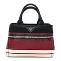 Prada Patch Righe Mix Tote Cerise