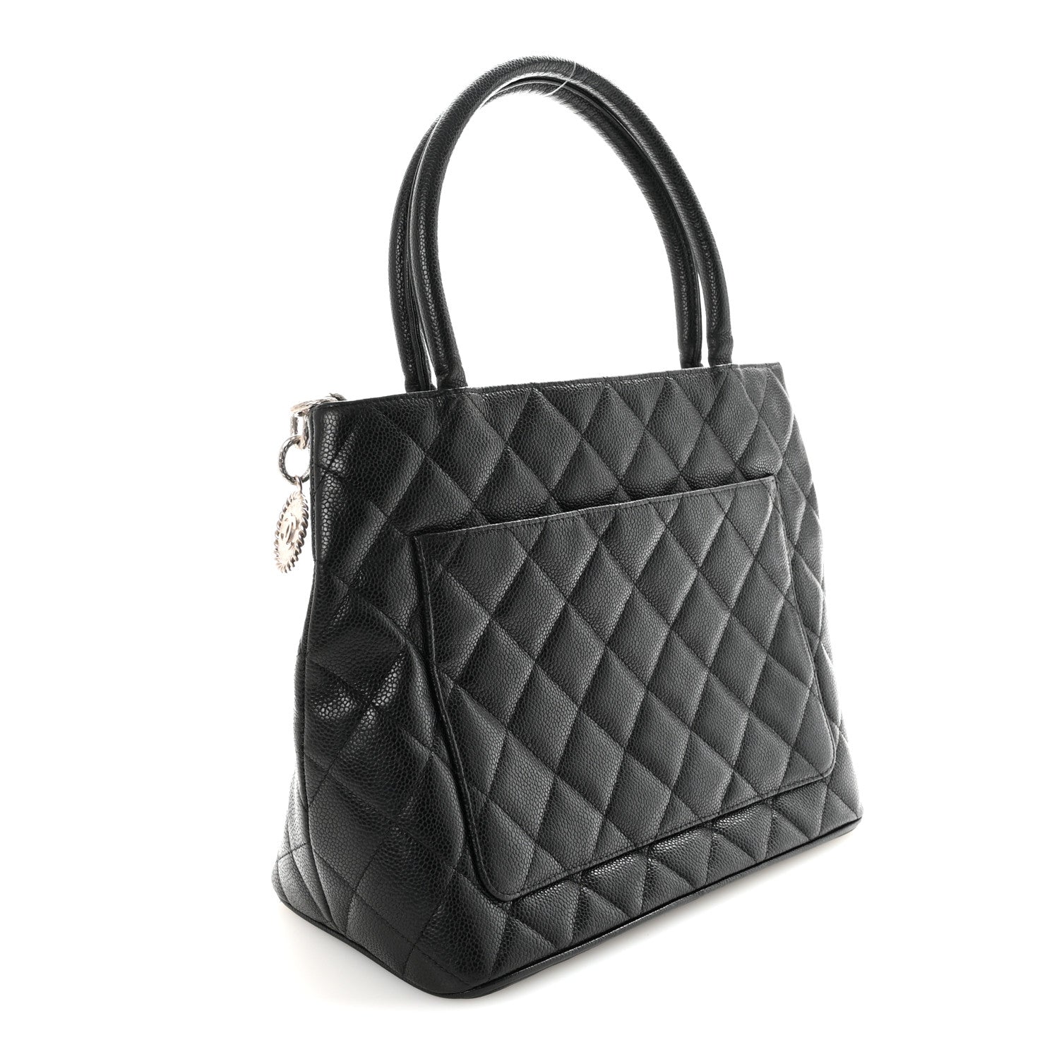 Chanel Caviar Quilted Medallion Tote Black