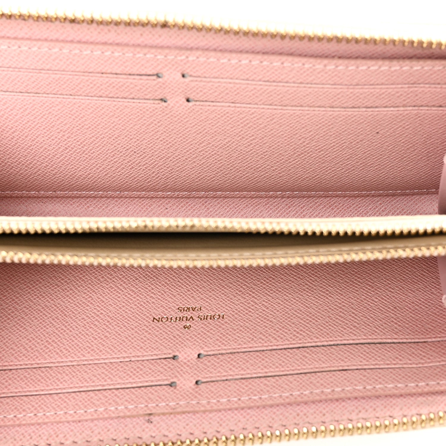 Louis Vuitton Damier Azur Clemence Wallet Rose Ballerine