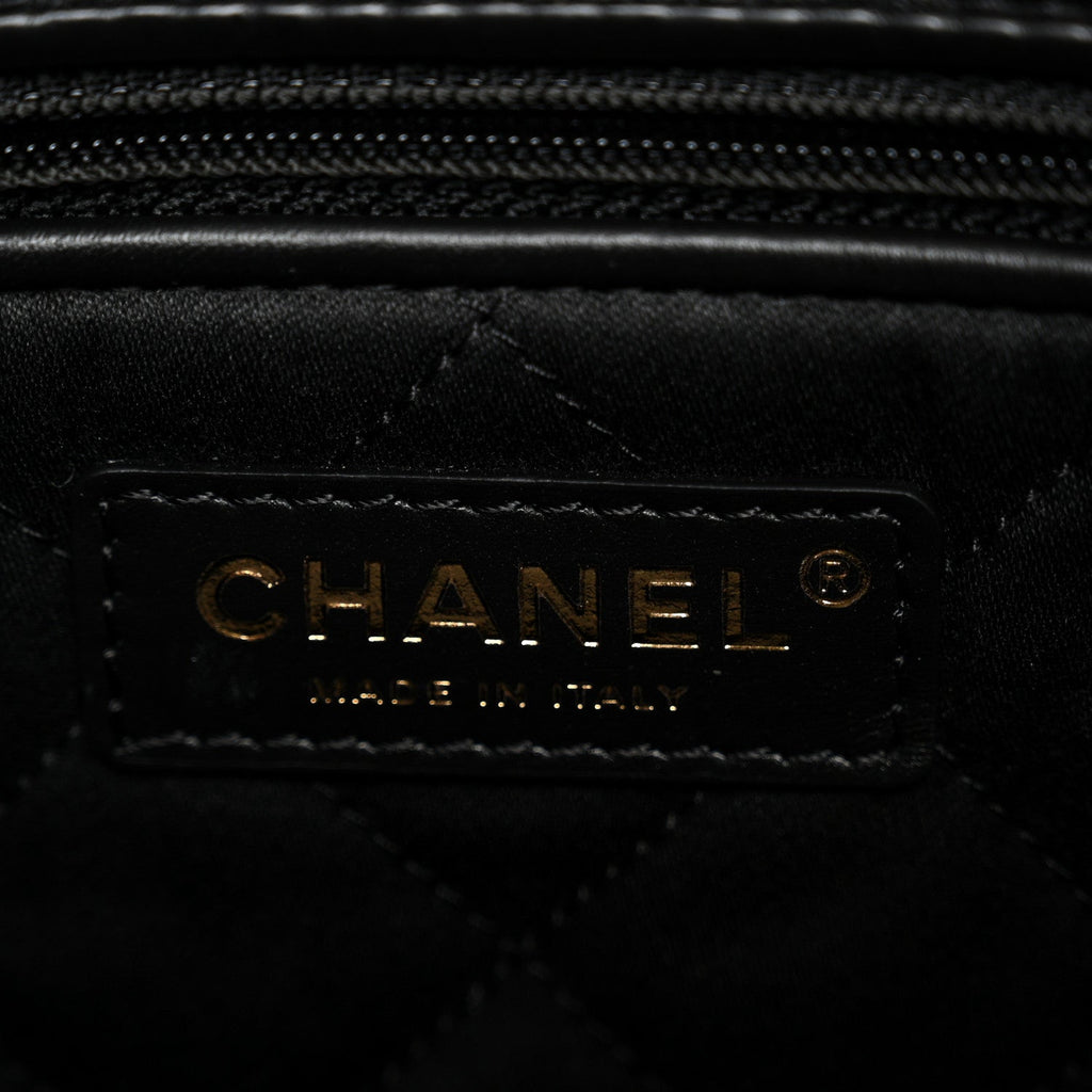 Chanel Shiny Calfskin Quilted Small Chanel 22 Black