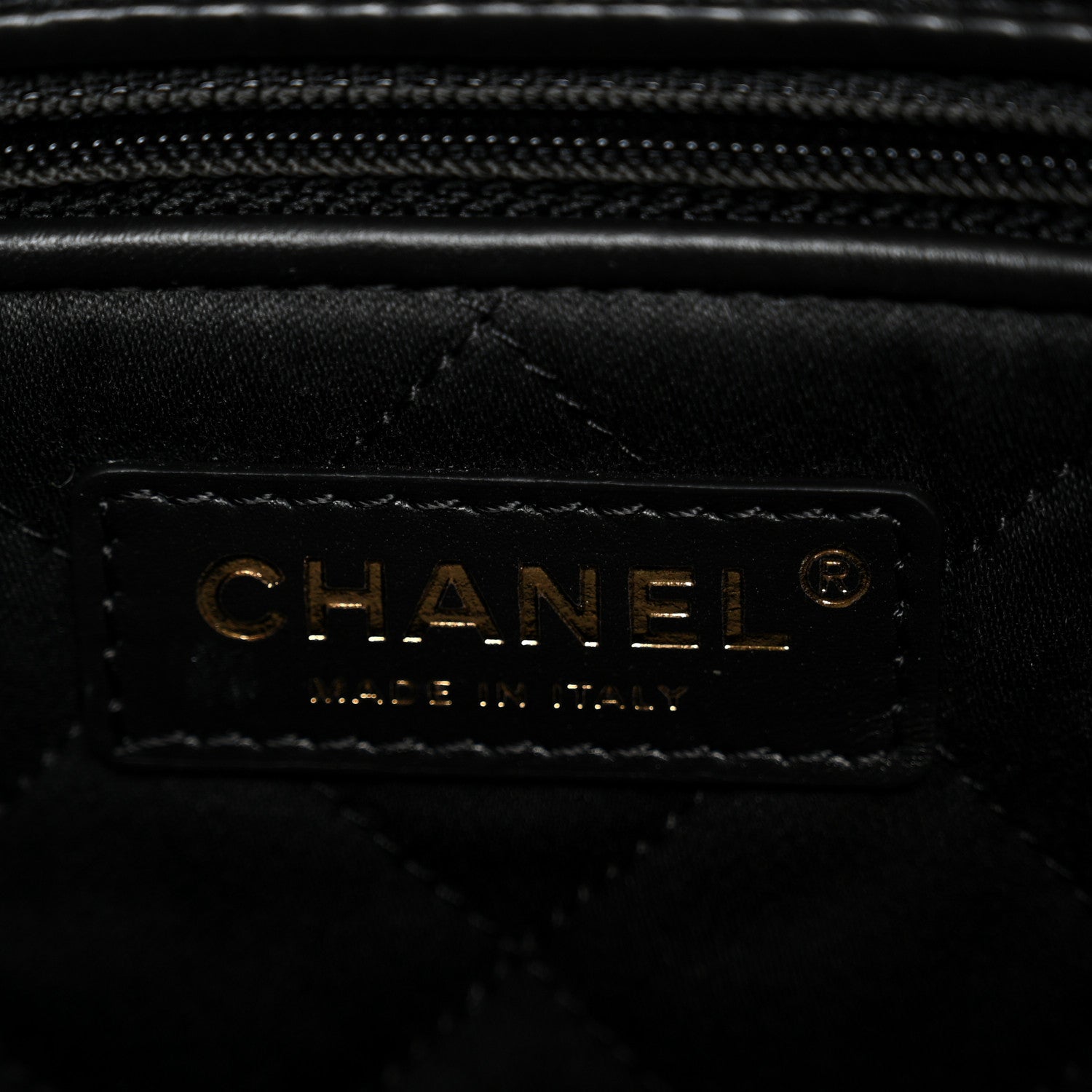 Chanel Shiny Calfskin Quilted Small Chanel 22 Black