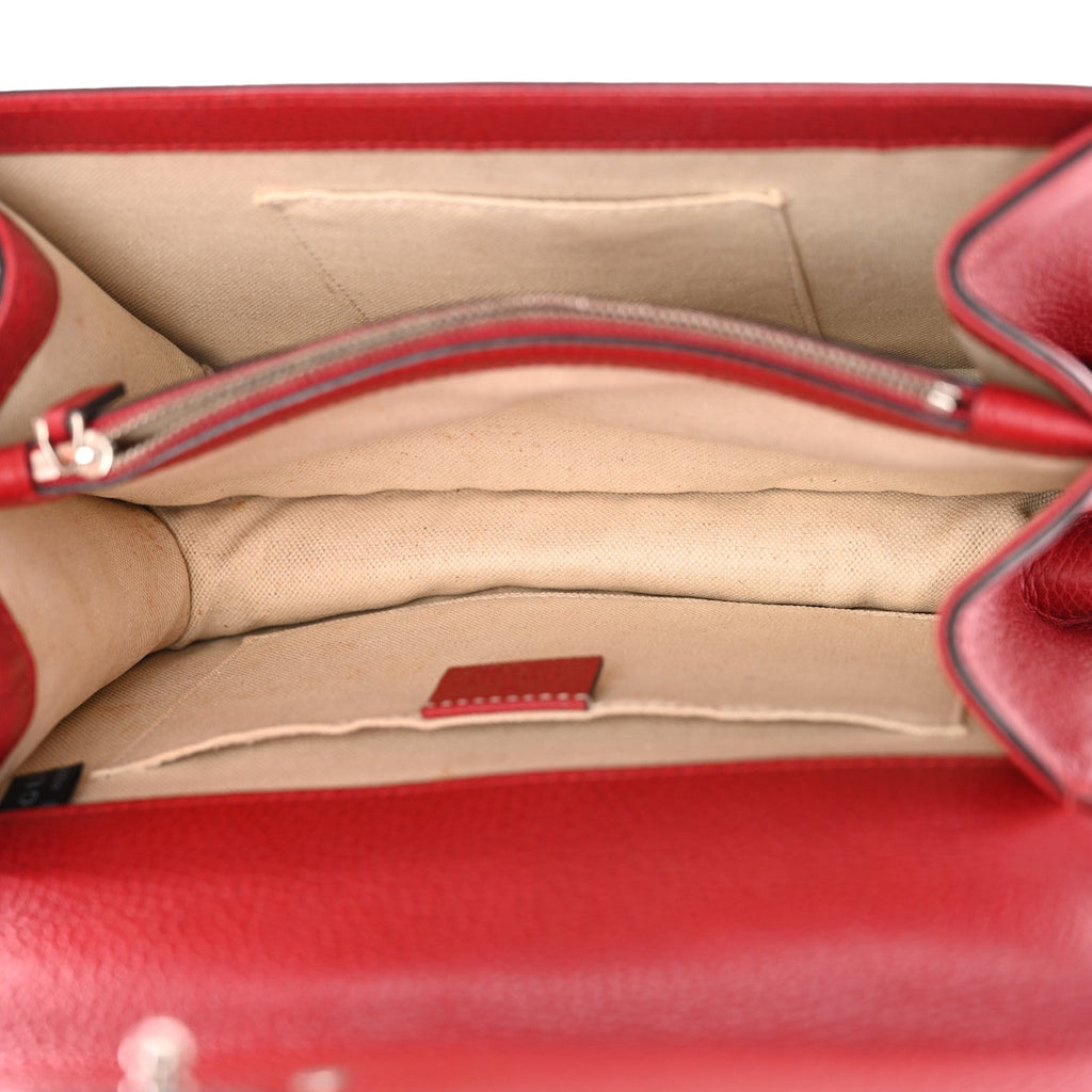 Gucci Dollar Calfskin Crystal Web Medium Dionysus Bamboo Top Handle Bag Hibiscus Red Black Diamond
