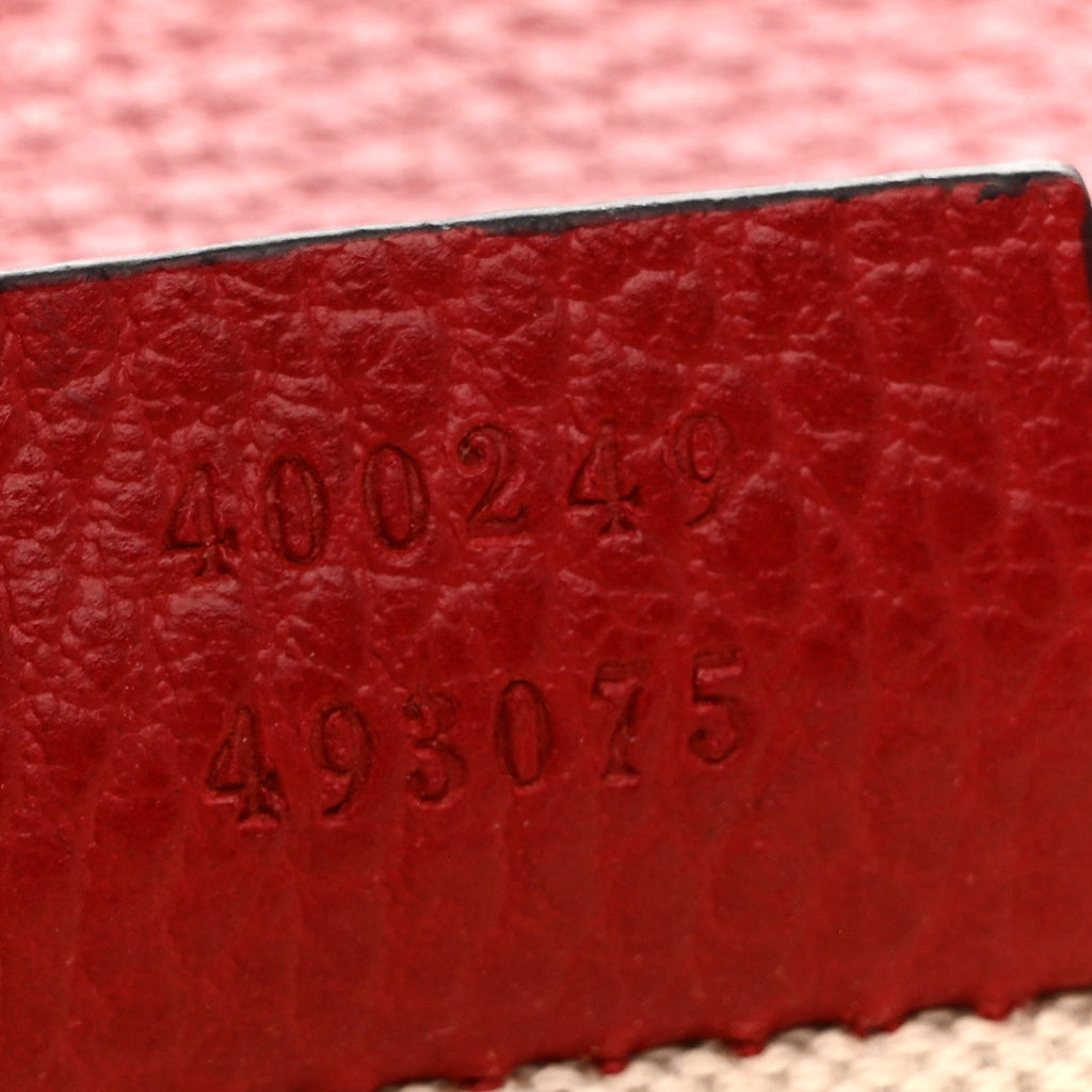Gucci Dollar Calfskin Swarovski Crystal Small Dionysus Shoulder Bag Hibiscus Red
