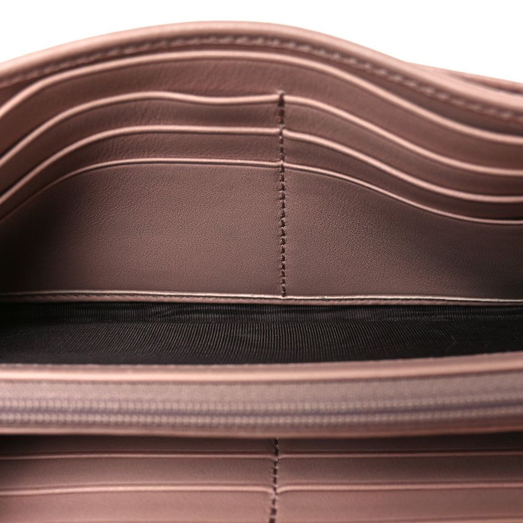 Gucci Microguccissima Bow Continental Wallet Soft Pink