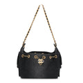 Chanel Washed Denim Quilted Mini Chanel 25 Handbag Black
