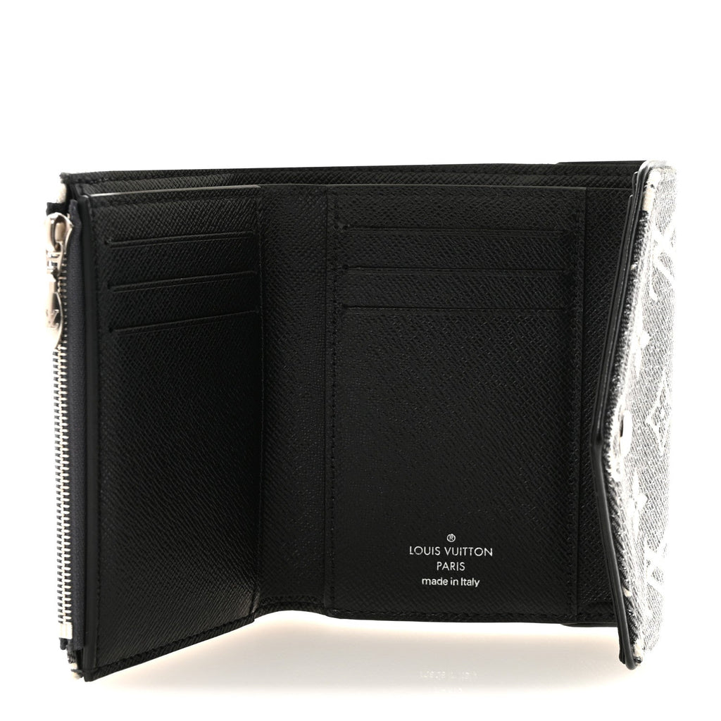 Louis Vuitton Denim Monogram Jacquard Victorine Wallet Grey