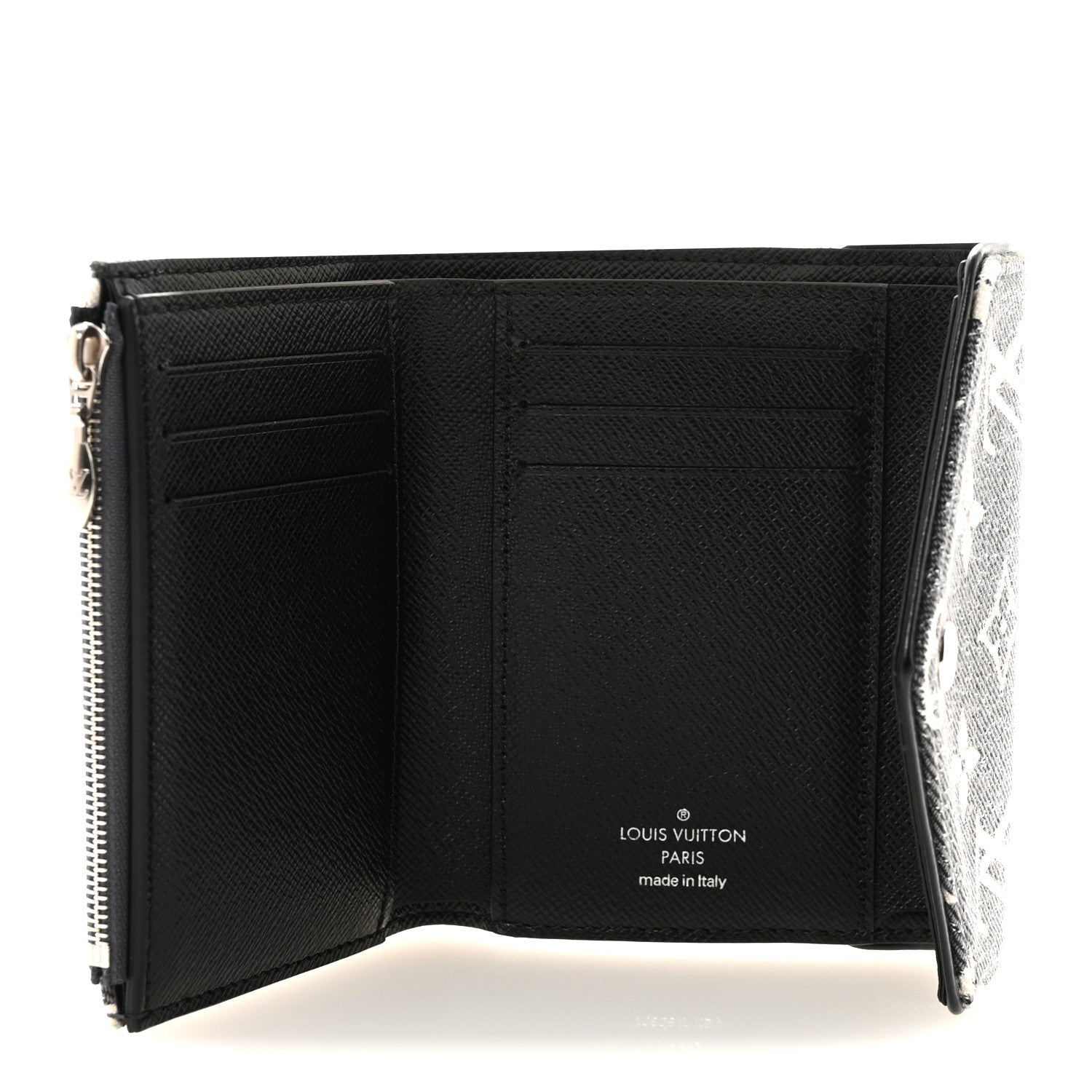 Louis Vuitton Denim Monogram Jacquard Victorine Wallet Grey