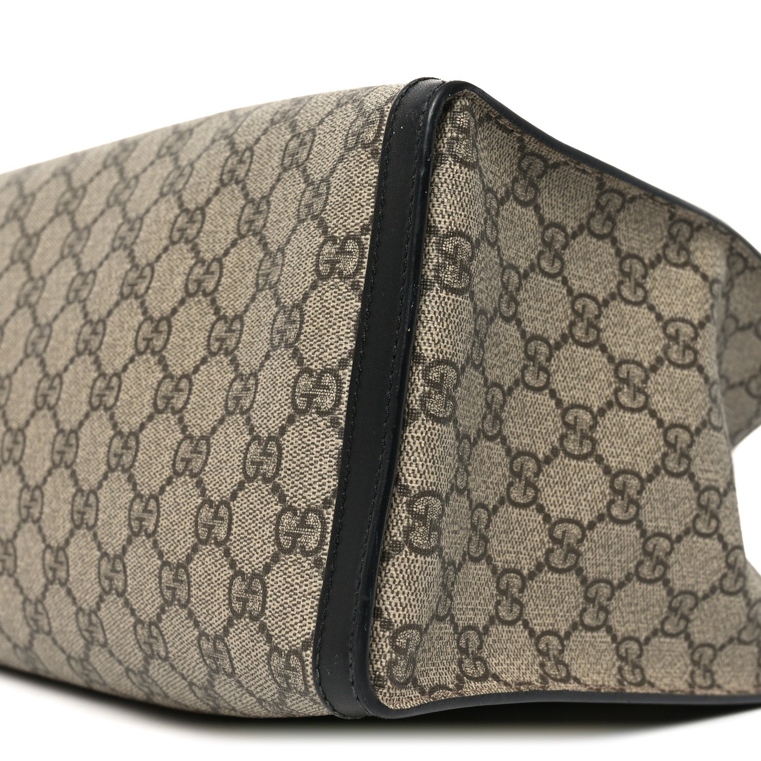 Gucci GG Supreme Monogram Medium Padlock Tote Black