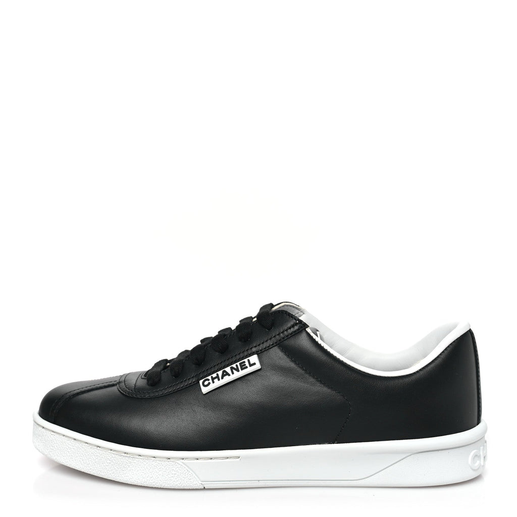 Calfskin CC Womens Sneakers 36.5 Black