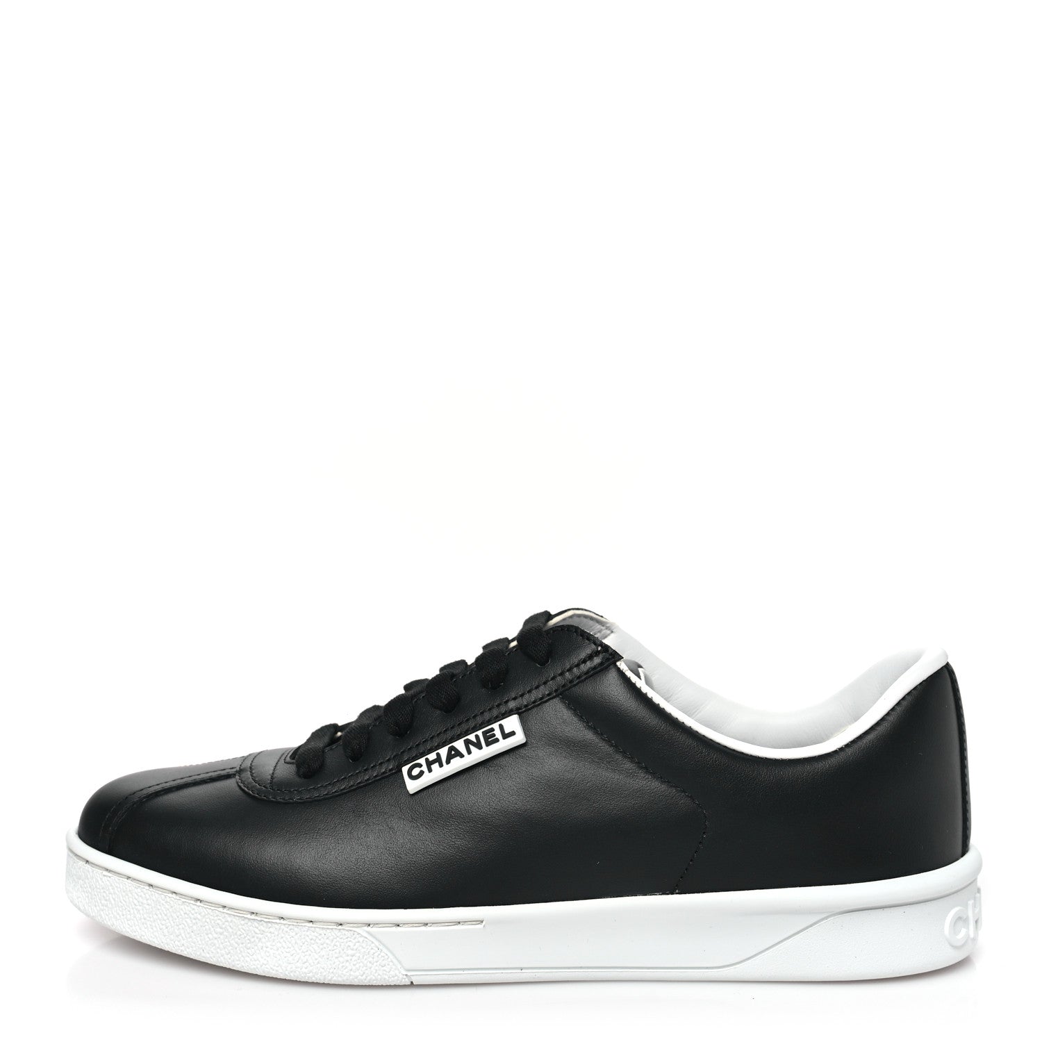 Calfskin CC Womens Sneakers 36.5 Black