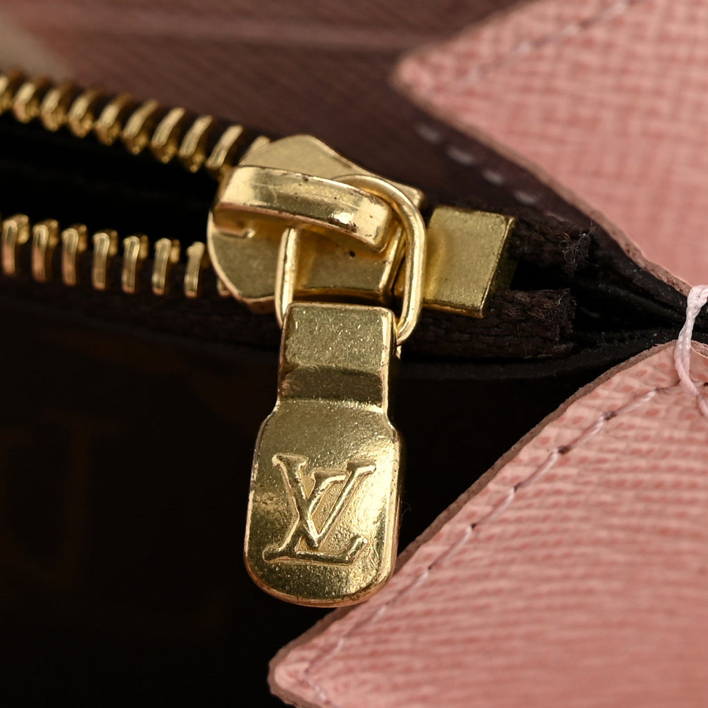 Louis Vuitton Monogram Clemence Wallet Rose Ballerine