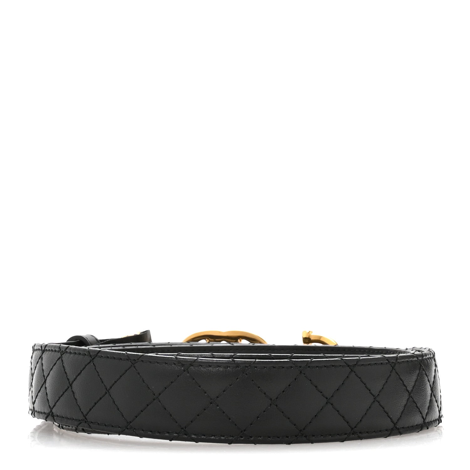 Gucci Calfskin Trapuntata Zumi Belt 100 40 Black