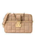 Louis Vuitton Lambskin Damier Quilt Troca MM Cashmere Beige