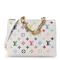 Louis Vuitton LV x TM Lambskin Embossed Monogram Coussin PM White Multicolor
