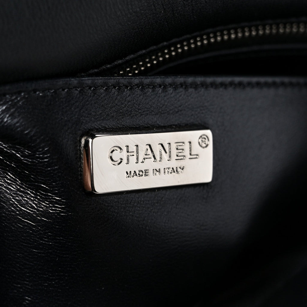 Chanel Sequin Logo Small Flap Ruthenium Multicolor