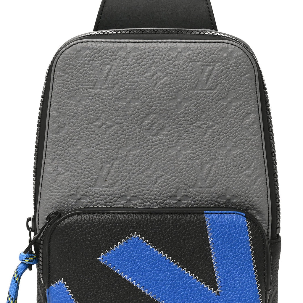 Louis Vuitton Empreinte Avenue Sling Bag Grey Blue