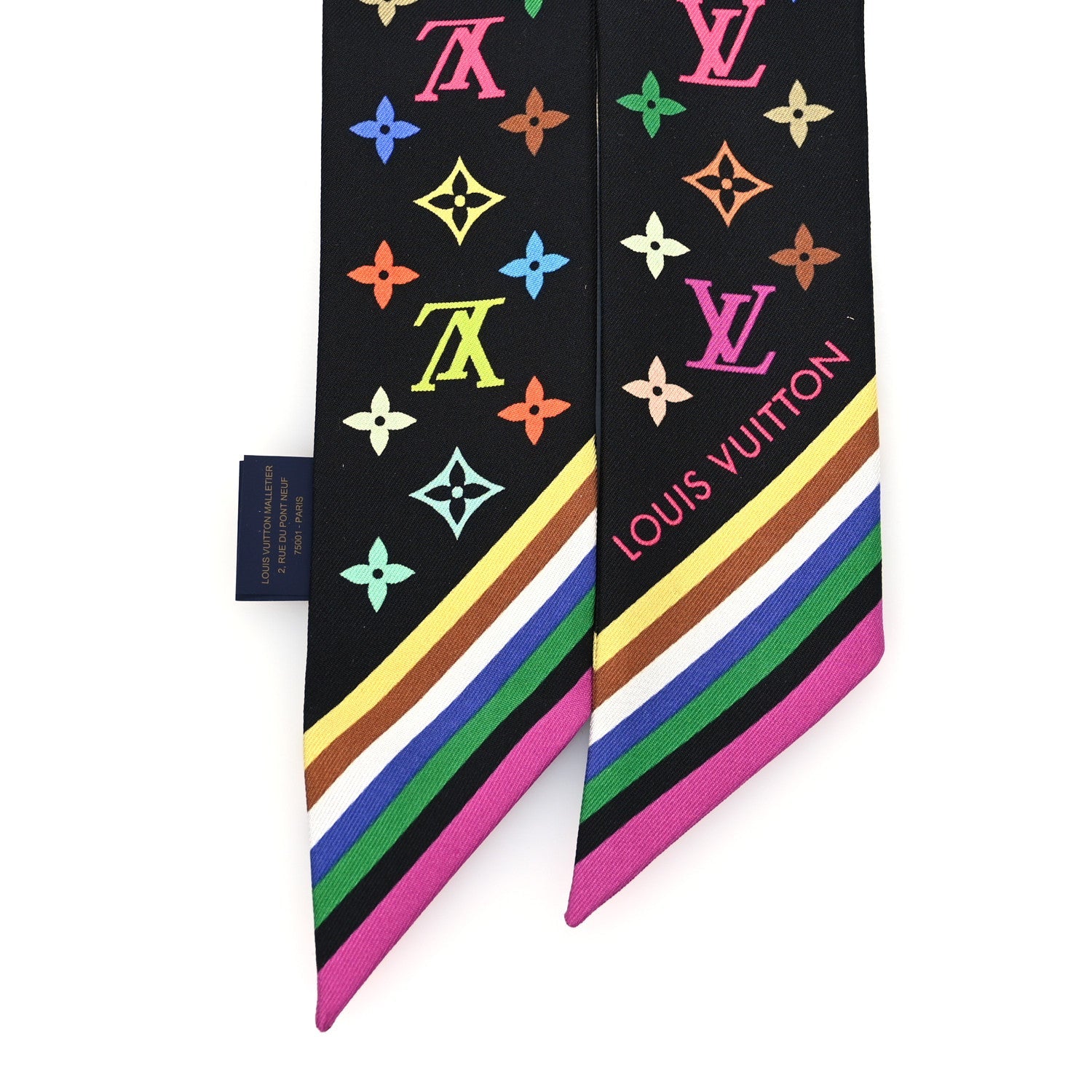 Louis Vuitton LV X TM Silk Monogram Multicolor BB Bandeau Black