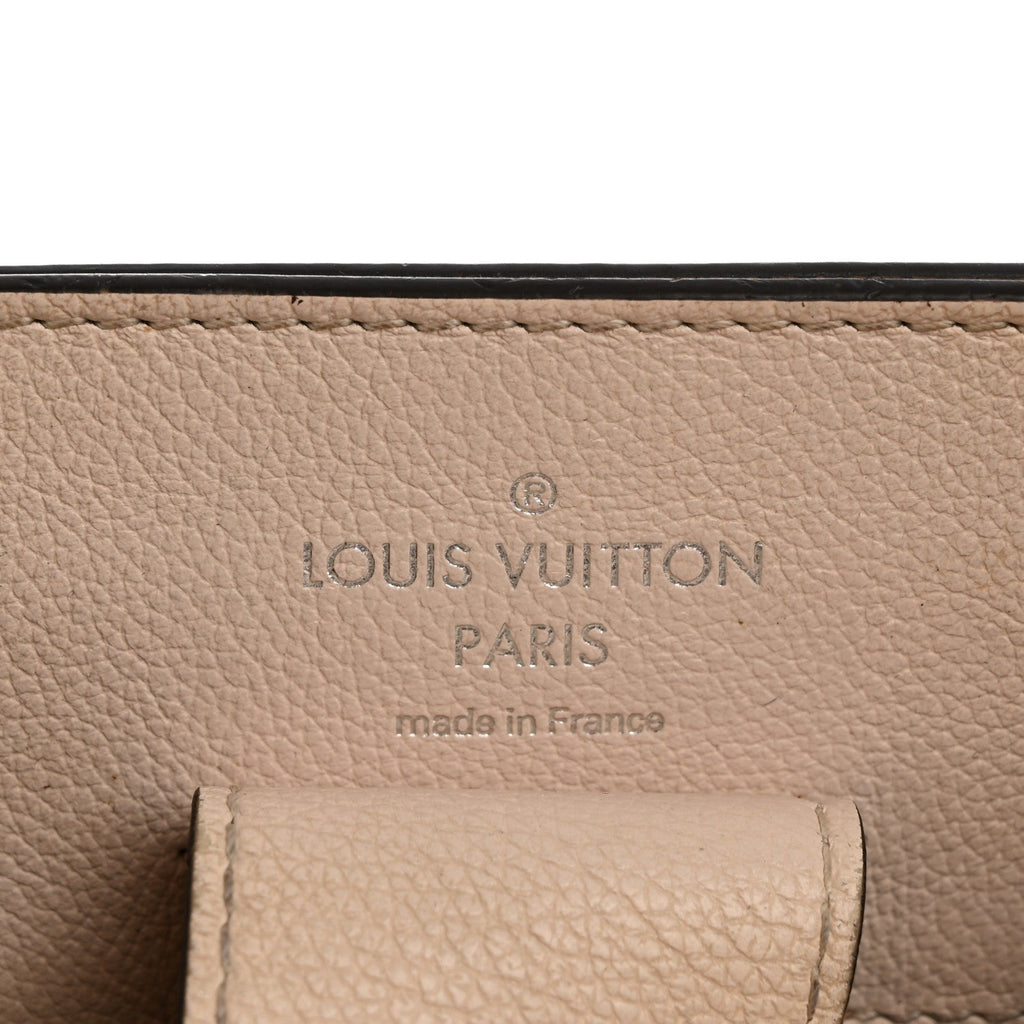 Louis Vuitton Calfskin Lockme Bucket Soie Quartz Calla